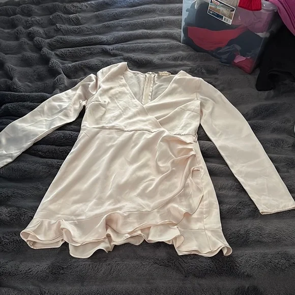 Altar'd State Cream Ruffled Babydoll Dress - Picture 1 of 2